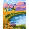 Tout neuf 🎉 Peinture Numéro Kit Peinture Par Numéros Wizardi Rose Sunset 40x50 Cm A087 👍