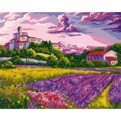 Grosses soldes ⌛ Peinture Numéro Kit Peinture Par Numéros Wizardi Soirée Chaude En Provence 40x50 Cm A094 🔔