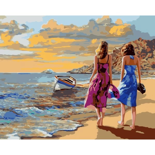 Remise ⭐ Peinture Numéro Kit Peinture Par Numéros Wizardi Beach Walk 40x50 Cm J017 👏 1 Remise ⭐ Peinture Numéro Kit Peinture Par Numéros Wizardi Beach Walk 40x50 Cm J017 👏