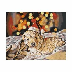 Meilleur prix 🧨 Wizardi Peinture Numéro Kit De Peinture Par Numéros - Petit Père Noël - 40x50 Cm 👍