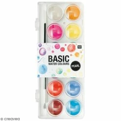 Le moins cher 🧨 Rico Design Gouache Pastille Palette De Peinture à L'eau - Couleurs Nacrées - 12 Pastilles 🎉