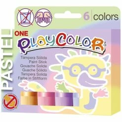Promo 💯 Instant Educa Gouache Tube Sticks De Gouache Solide Playcolor - Coloris Pastel - 6 Pcs 🛒