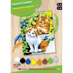 De gros 🤩 OZ International Peinture Numéro Peinture Par Numéros - Chatons - 22,5 X 30,2 Cm 🎁